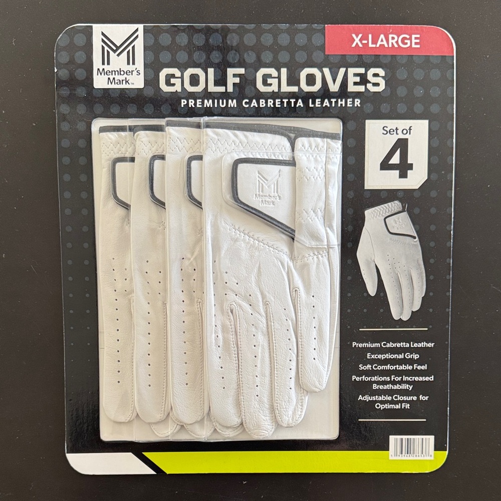 White Golf Gloves Set of 4
